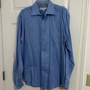 Perry Ellis Portfolio neck 16 arms 34/35 light blue long sleeve button down